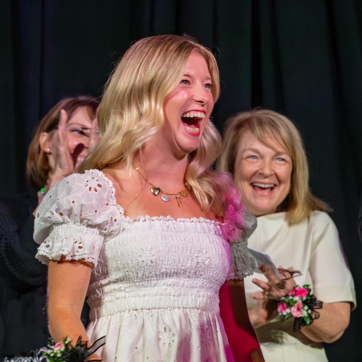  Macy Brinson smiles as she is named the 2025 Teacher of the Year